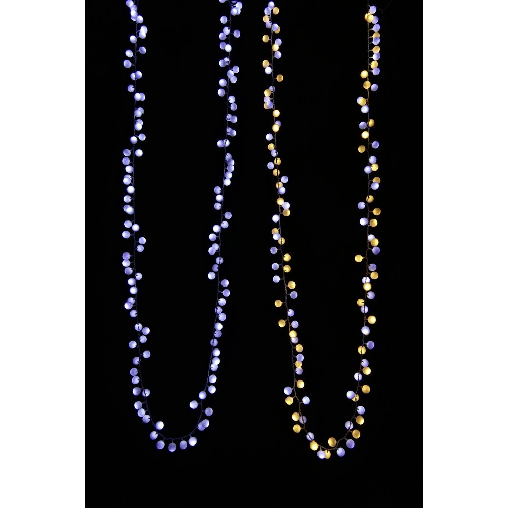 Lichterkette Baumwol  warm-weiß + kalt-weiß 128 LEDs