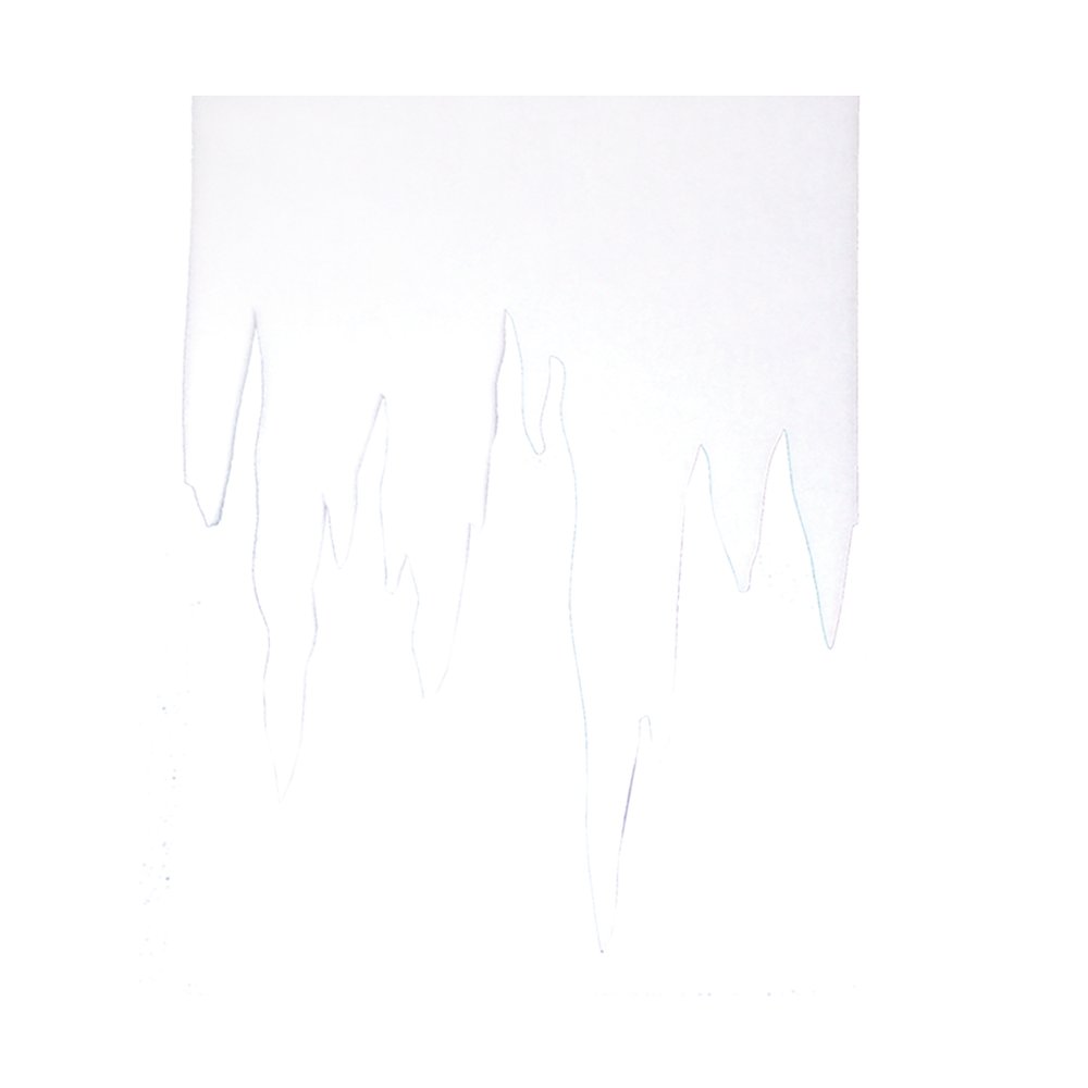 Eiszapfenfries Watte groß weiß, 67 x H 95 cm