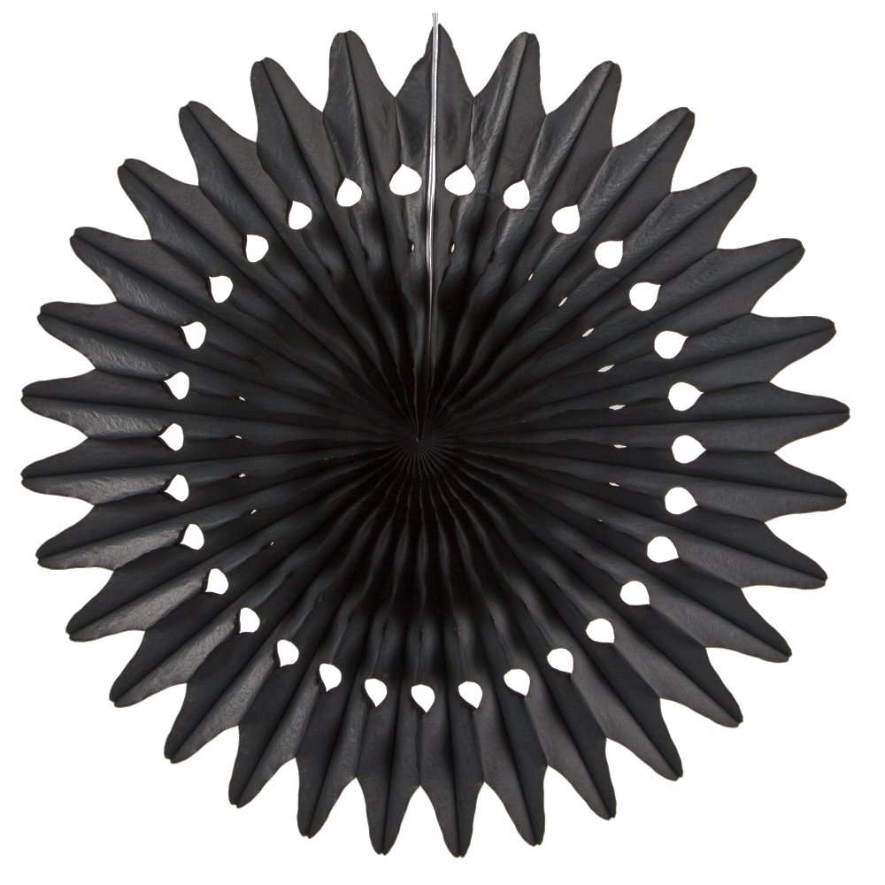 Falt-Motiv Rosette Fächer B1 schwarz, Ø 48 cm