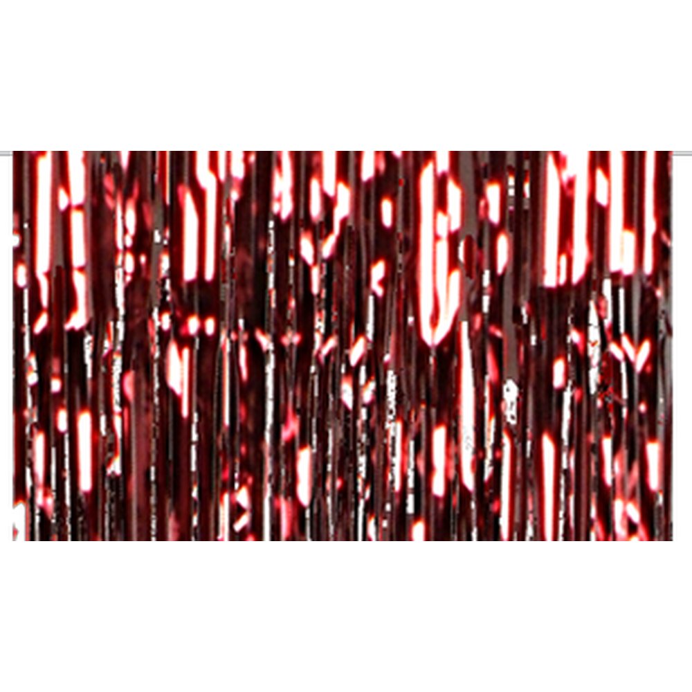 Fransengirlande Folie rot, 50 cm hoch, 4 m lang