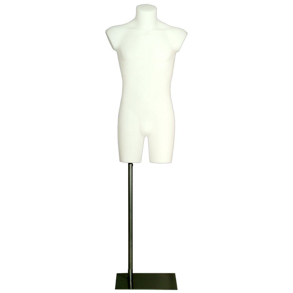 Herrenbüste/Torso Kunststoff weiß, 95 cm