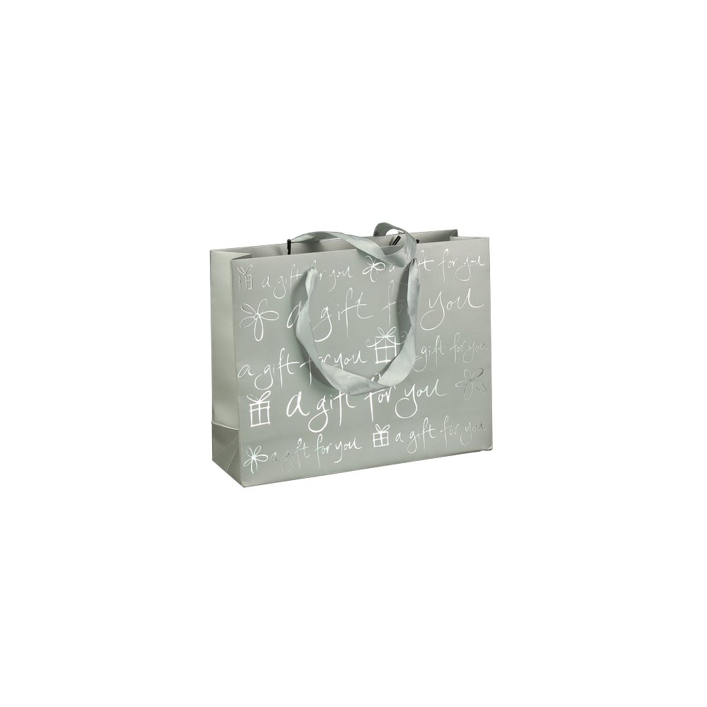 Geschenktasche For You silber, 25 x 20 cm