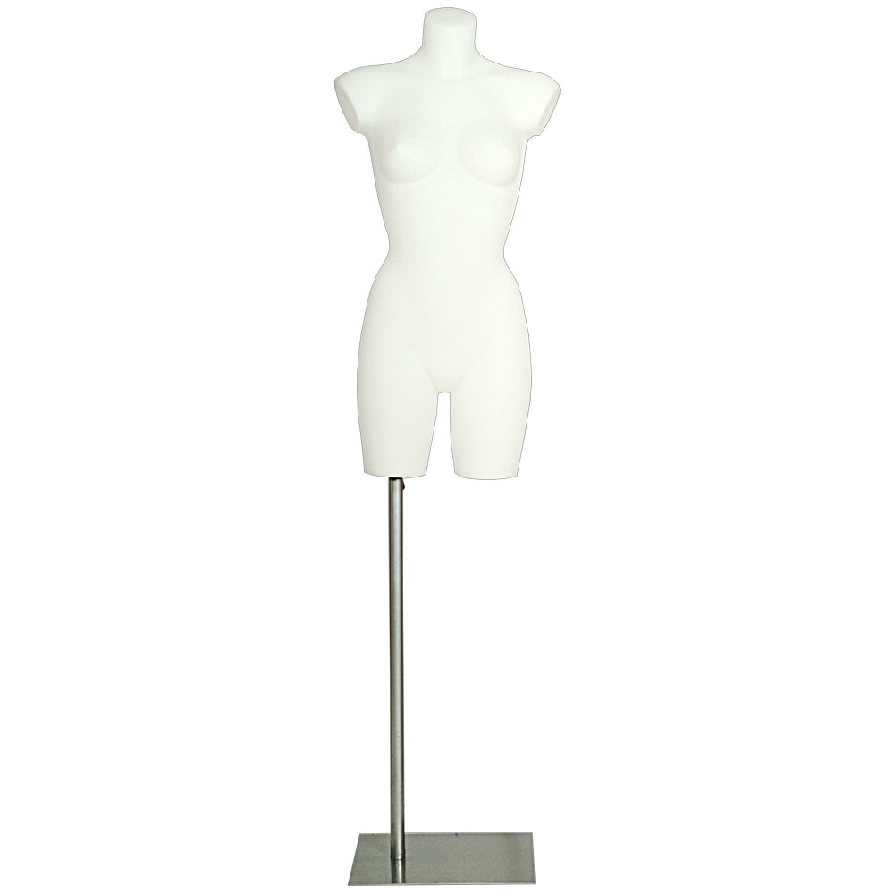 Damenbüste/Torso Kunststoff weiß, 90 cm