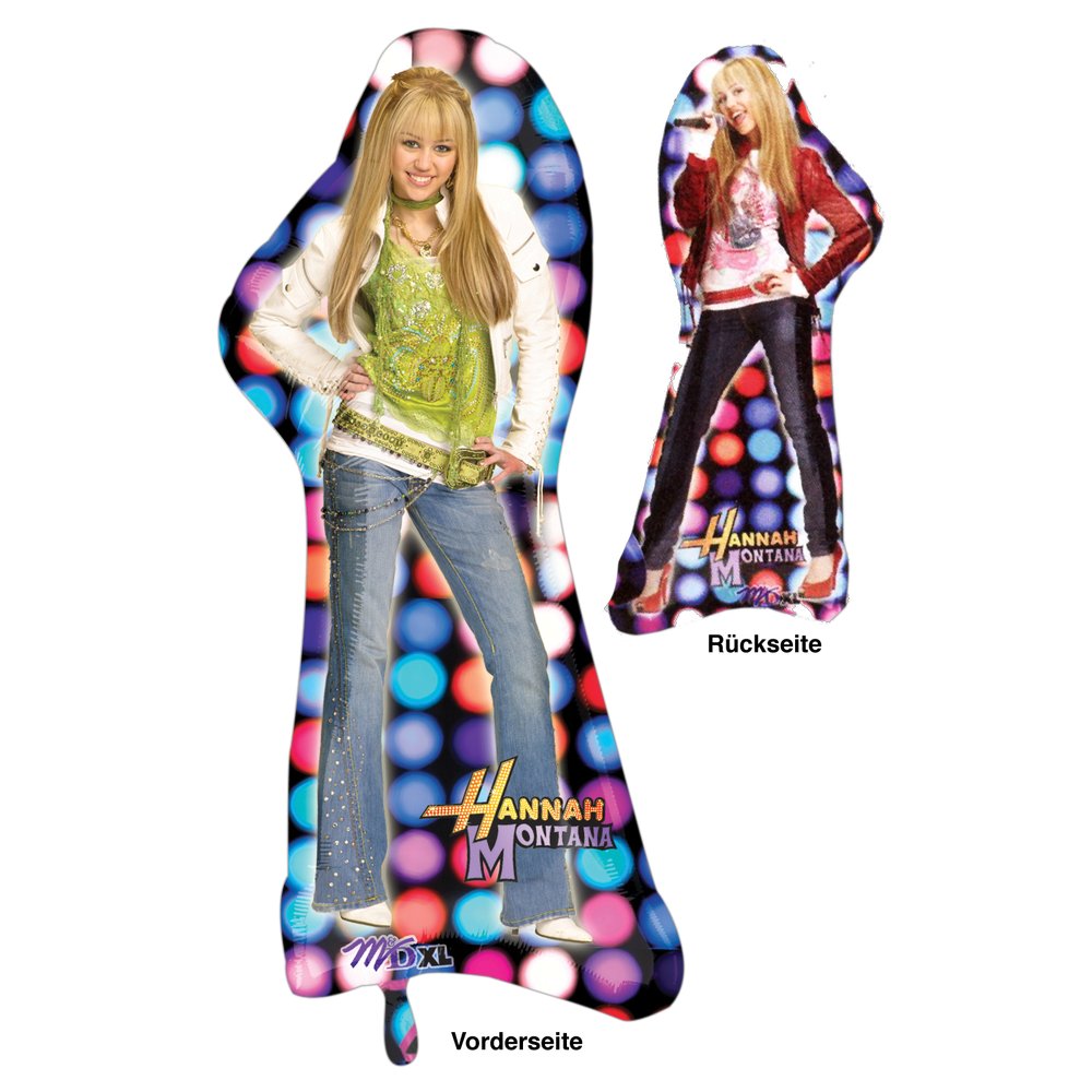 Folienballon Hannah Montana Motivballon bunt, 36 x H 89 cm