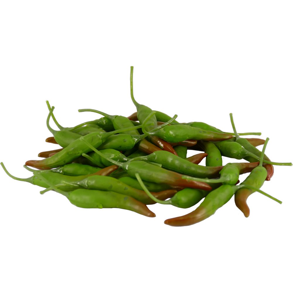 Chili-Schoten 36 Stück grün, 9,5 x 1 cm