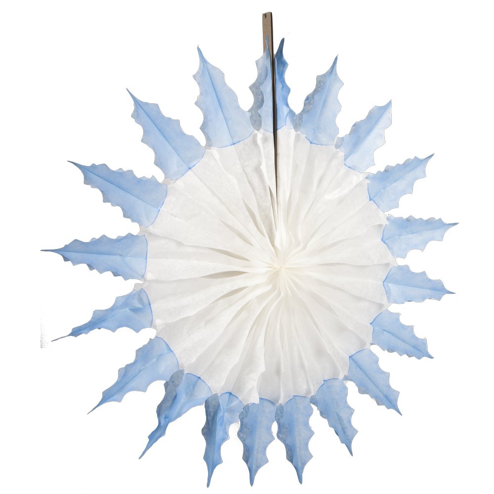 Falt-Motiv Flocke 2 XL B1 weiß/hellblau, Ø 67 cm