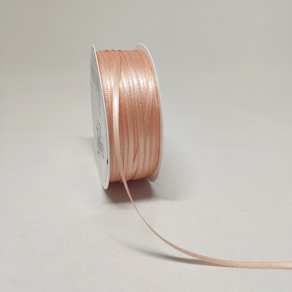 Doppelsatinband apricot, 3 mm x 50 m