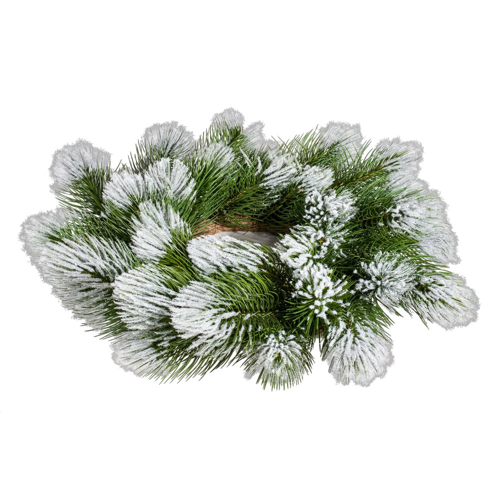 Kranz Kiefer Grande grün-weiß, Ø 122 cm