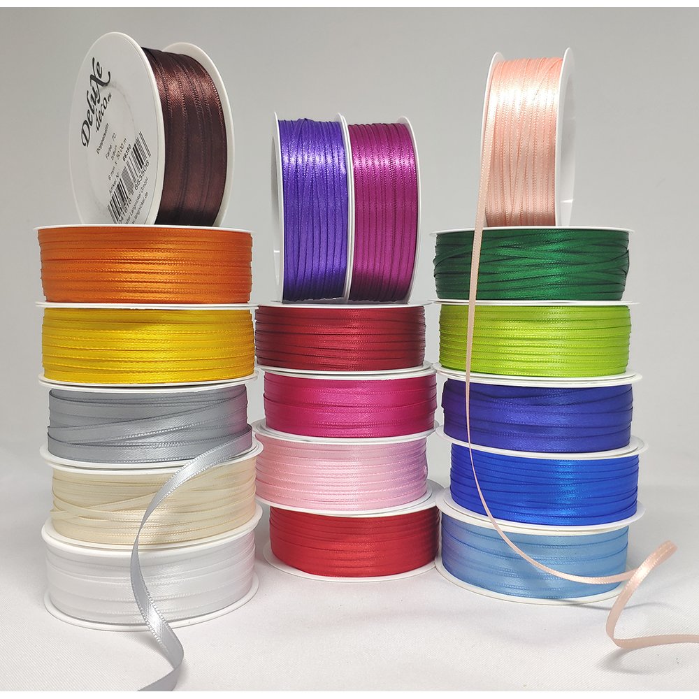 Doppelsatinband creme, 3 mm x 50 m