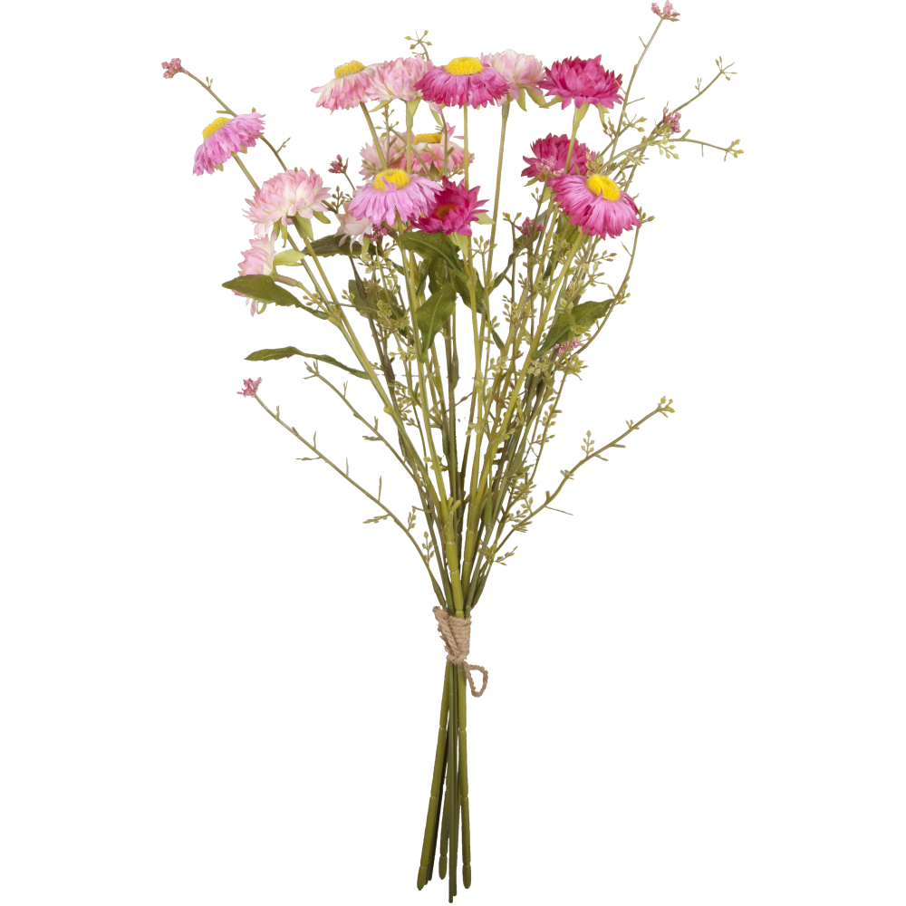 Strohblumen Strauß rosa/pink mix, Ø 25 x H 45 cm