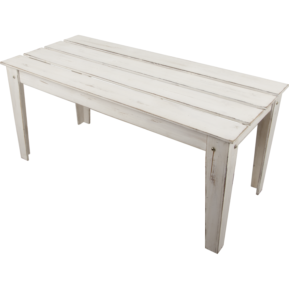 Bank XL Holz weiß-vintage 86 x 40 x Höhe 40 cm