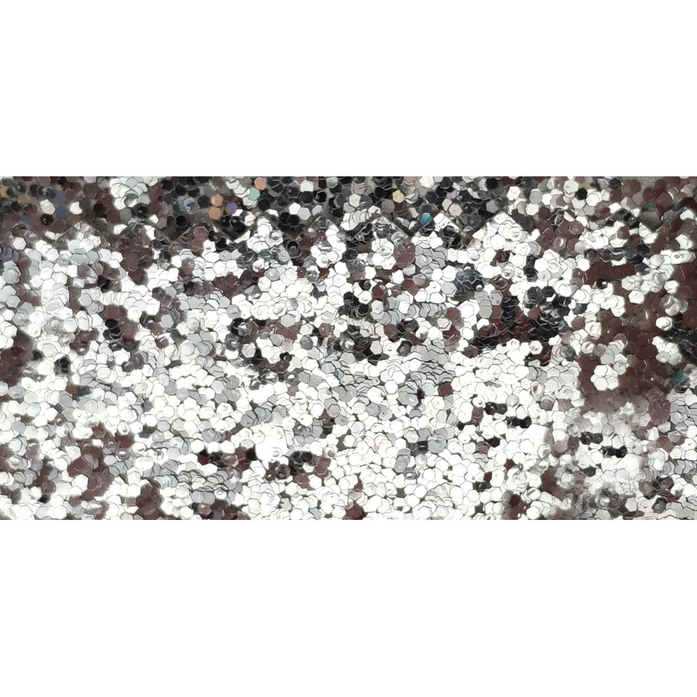 Glitter Fabric silber, 137 cm breit