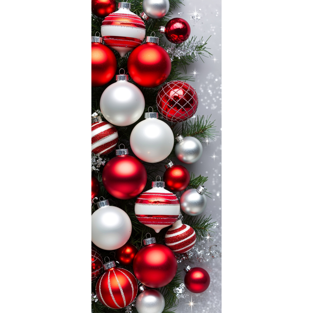 Banner Kugel Variation, rot/weiß,75 cm x 180 cm