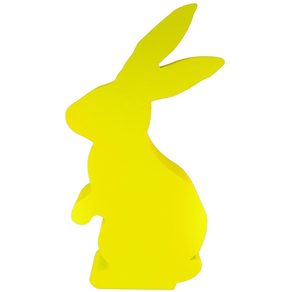 Hase stehend Styrofoam gelb