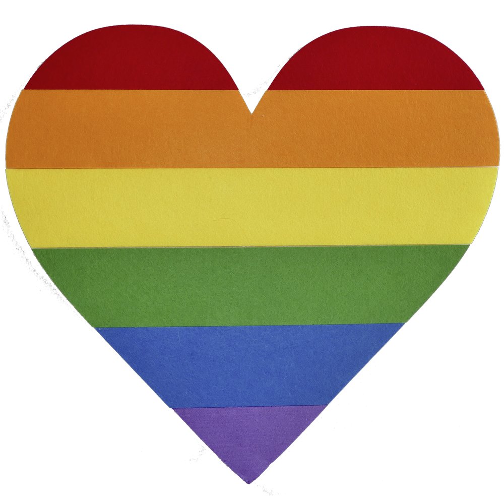 Regenbogen Herz, 60 cm