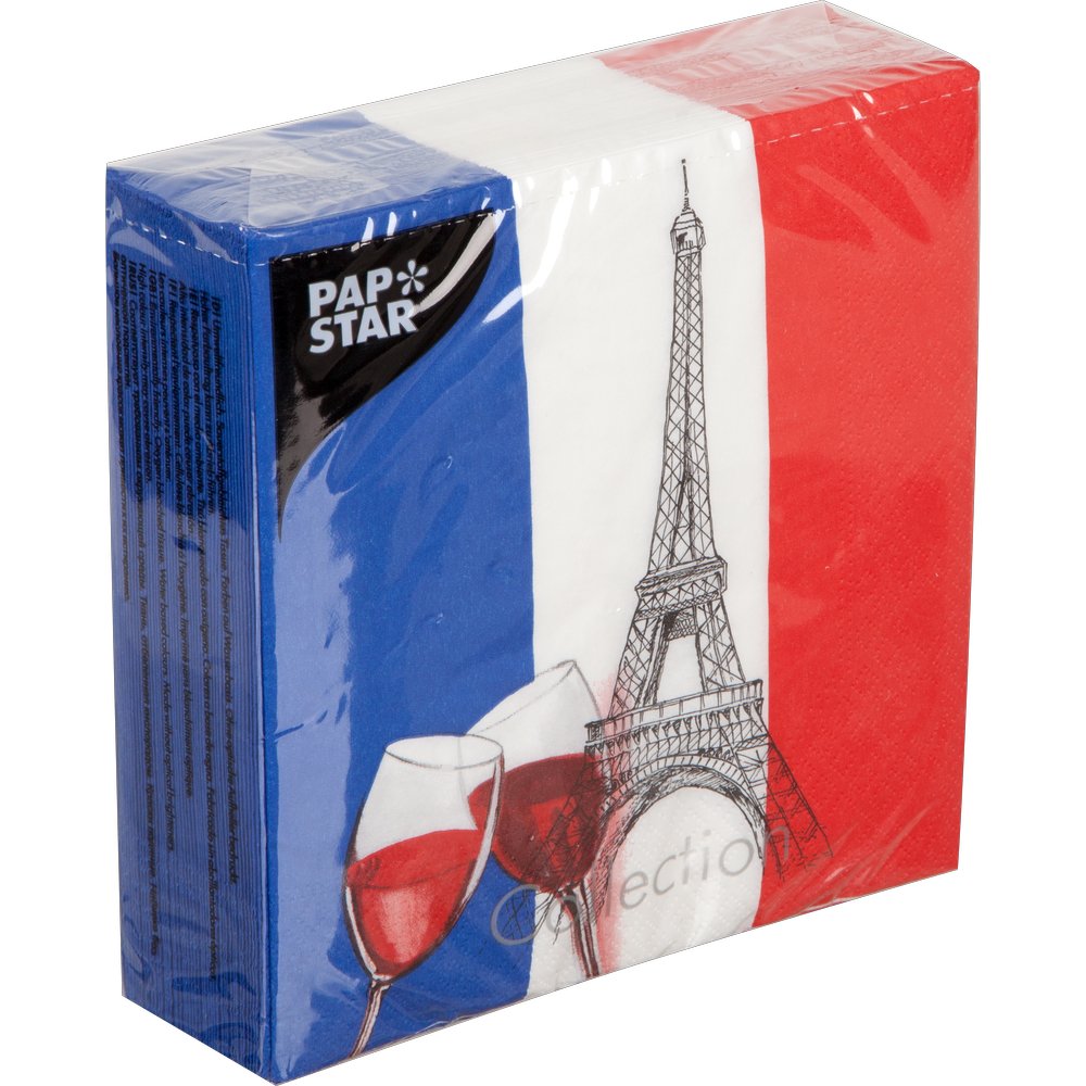 Servietten Zellstoff 50 Stück Frankreich 33 cm