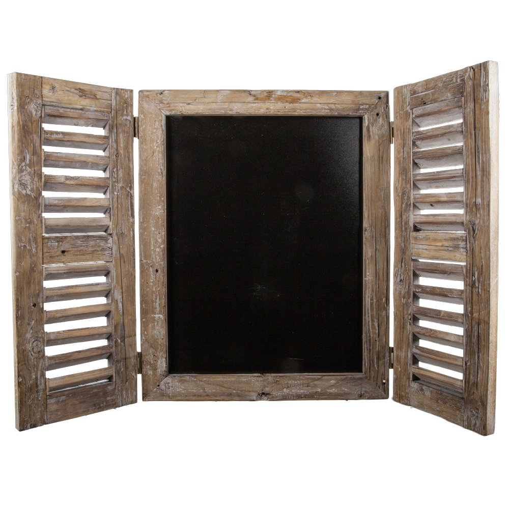 Holzfenster mit Kreidetafel vintage, 70 cm
