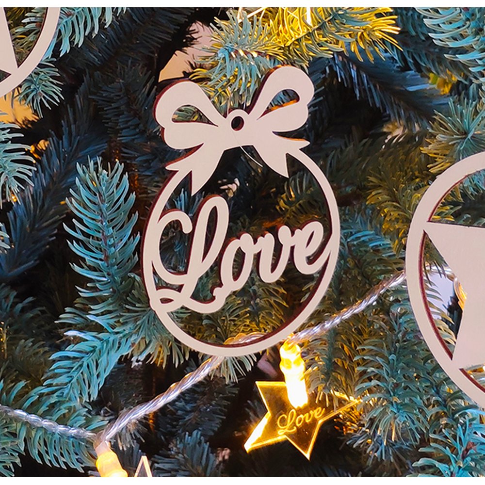 Anhänger Schleife-Love natur, Ø 9,5 cm