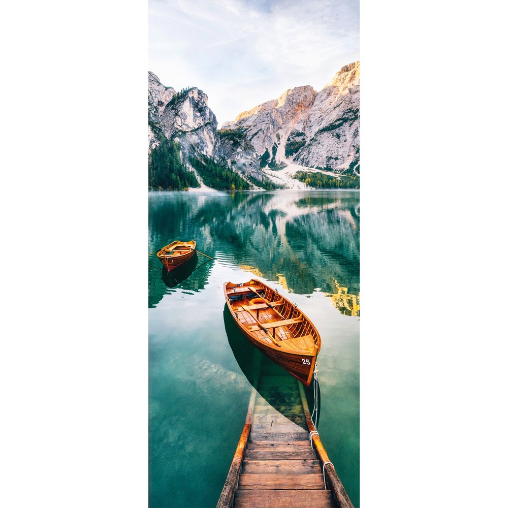 Banner Boot im Alpensee natur,75 x 180 cm