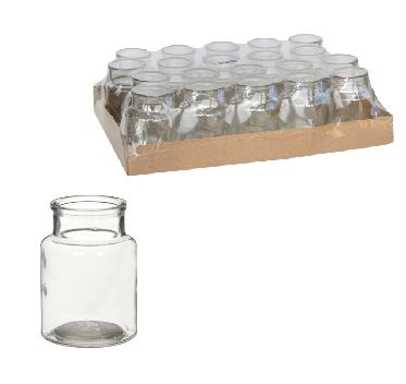 Glasflasche Medizin klein klar,Ø7 x H10 cm