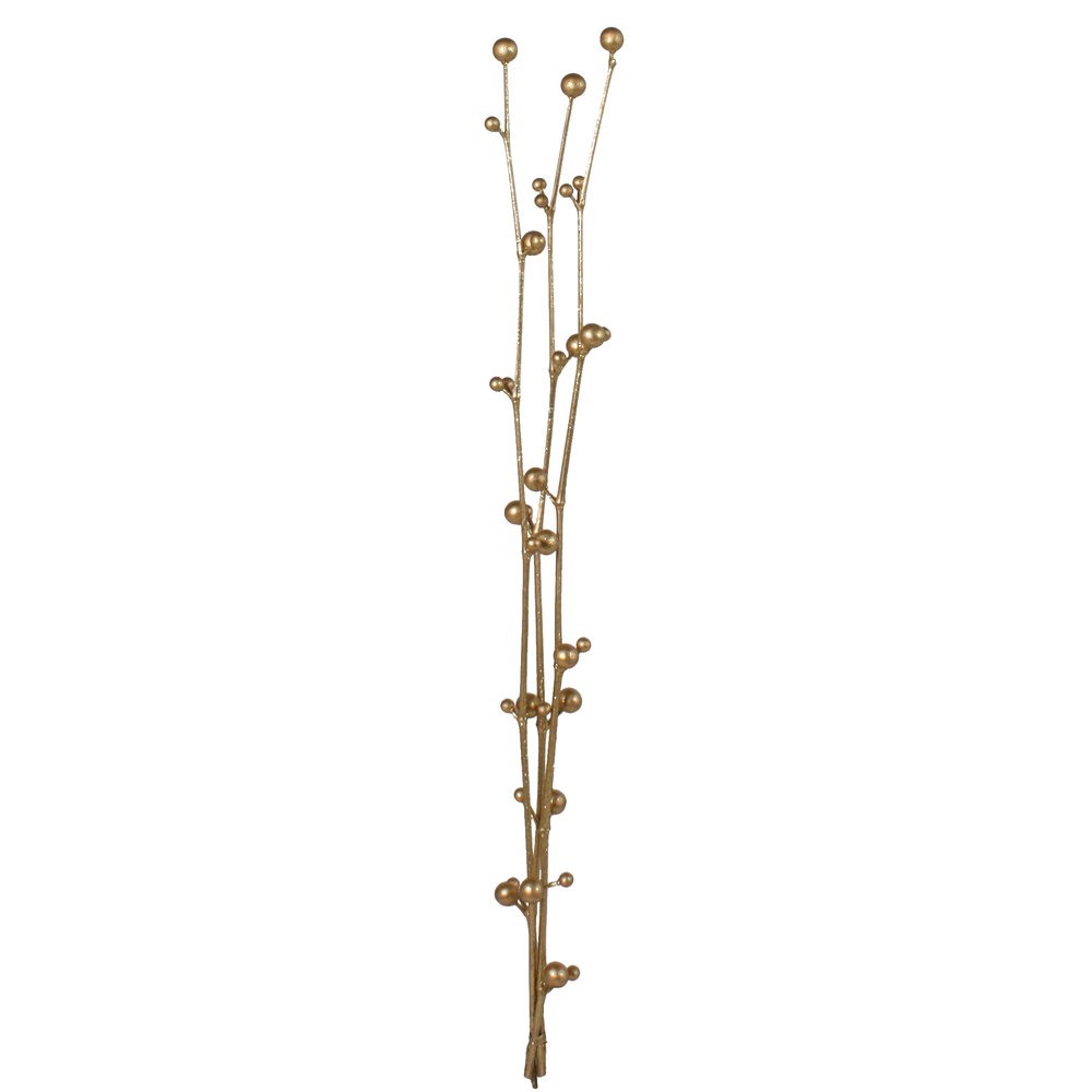 Bambuskugelzweige 3 Äste gold, 110 cm