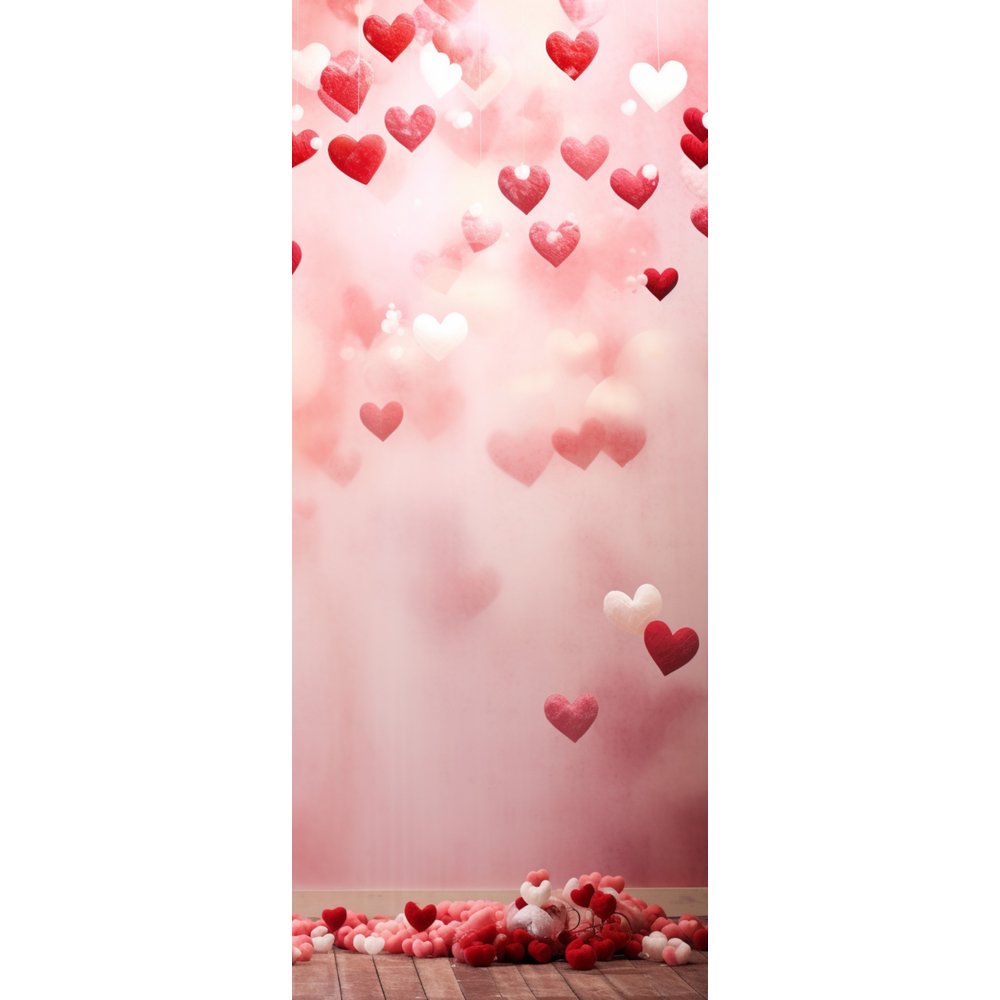 Banner Lieblingsherzen rot/weiß,75 x 180 cm