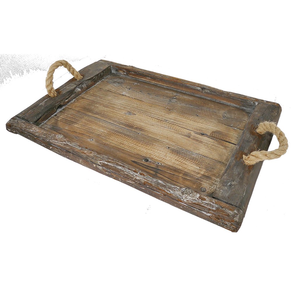 Holztablett Antik-Art/Vintage, 71 x 43,5 cm