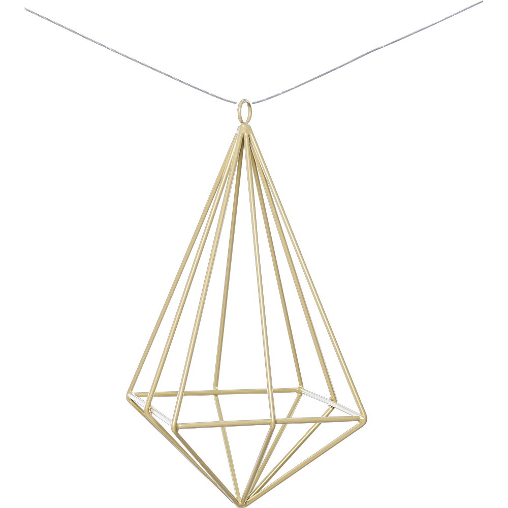 Metallobjekt Alu Prisma gold, 40x40xH60 cm
