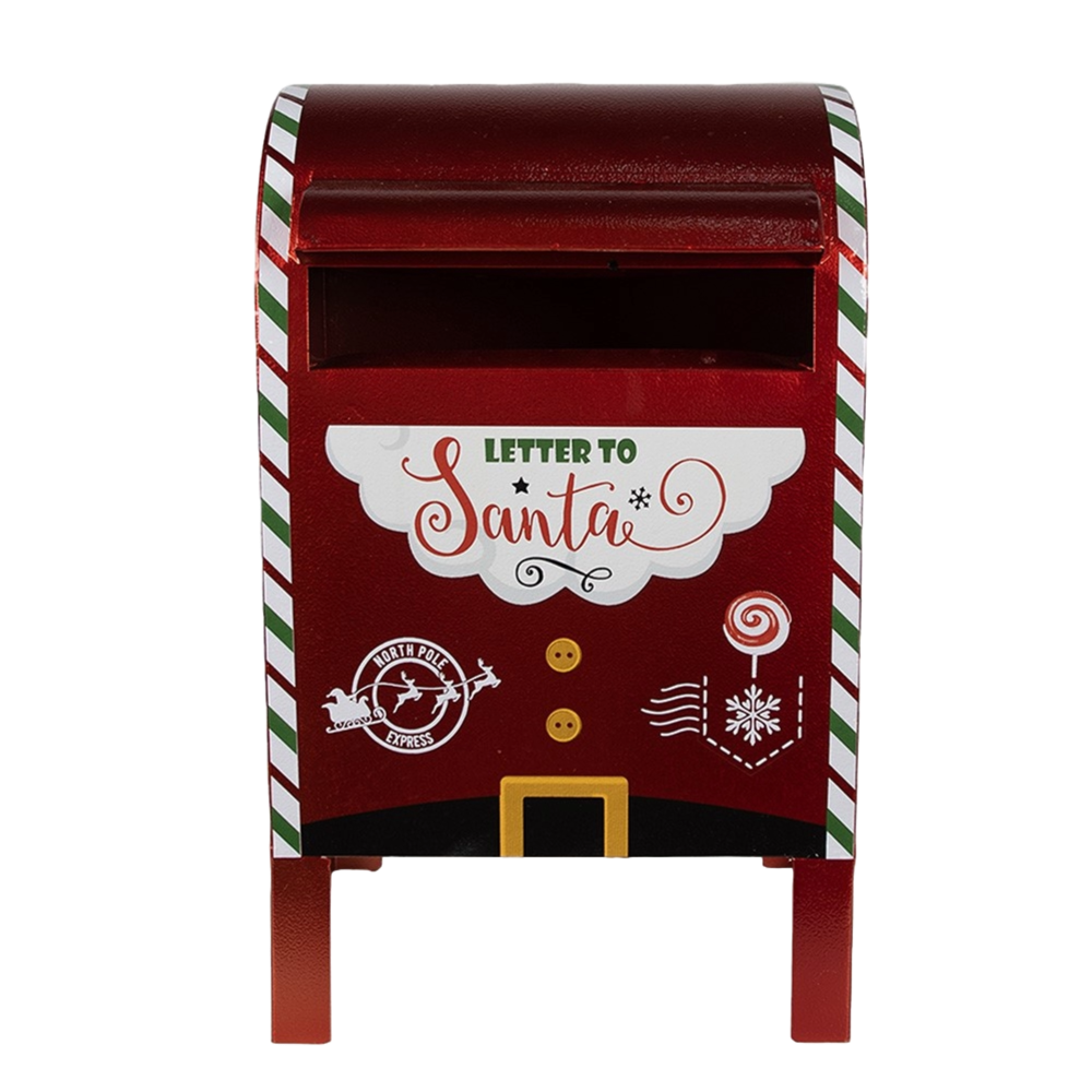 Briefkasten Santa Express, rot, 21 cm x 19 cm x Höhe 34 cm