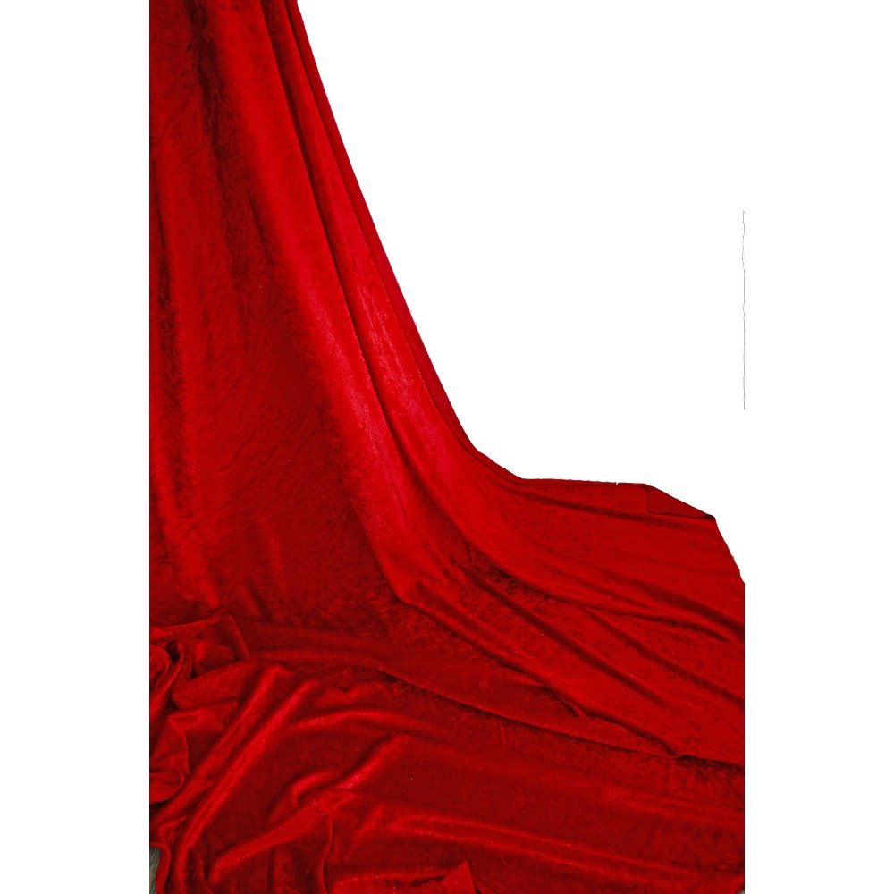 Panne Samt Stoff rot, 150 cm breit