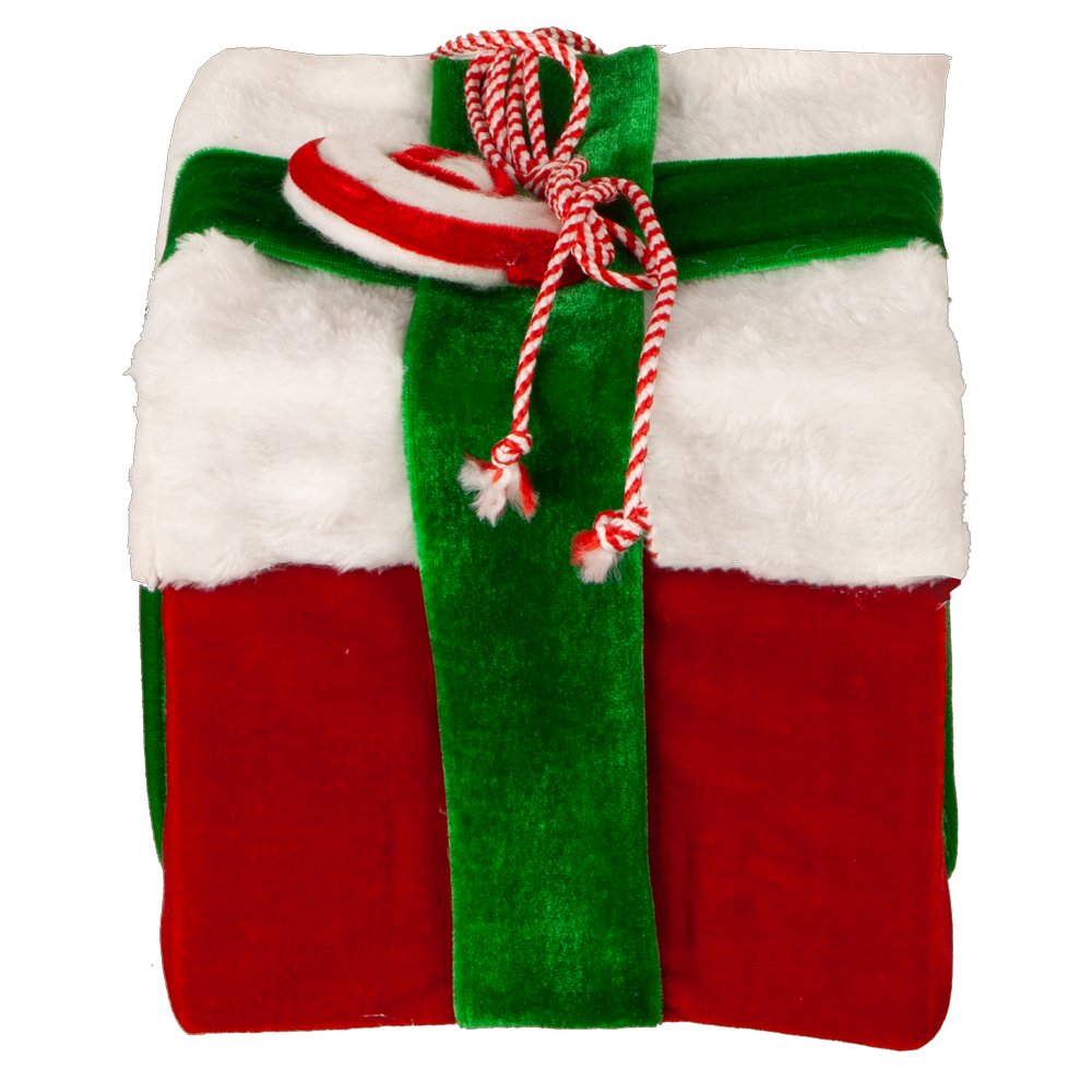 Geschenk Paket Candy rot/weiß/grün,16x16xH19 cm