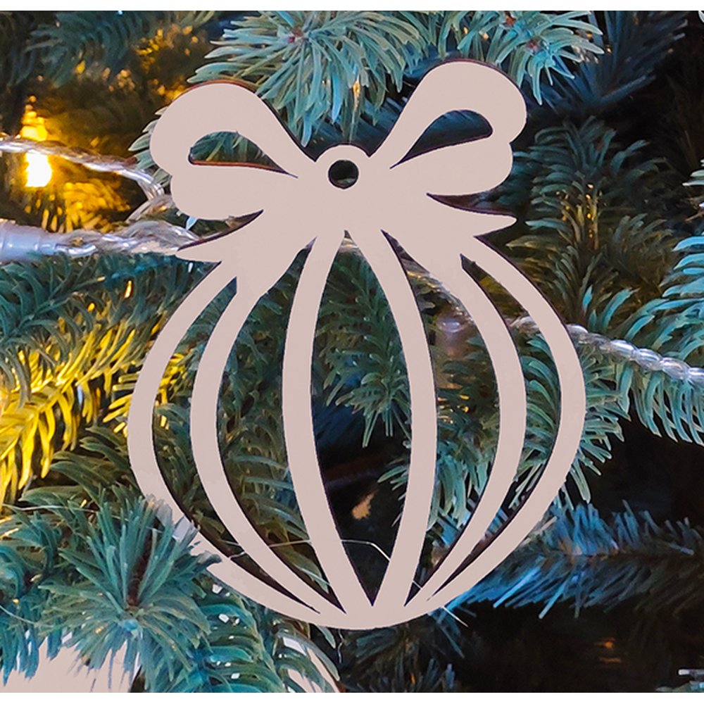 Anhänger Schleife-Oval natur, Ø 9,5 cm