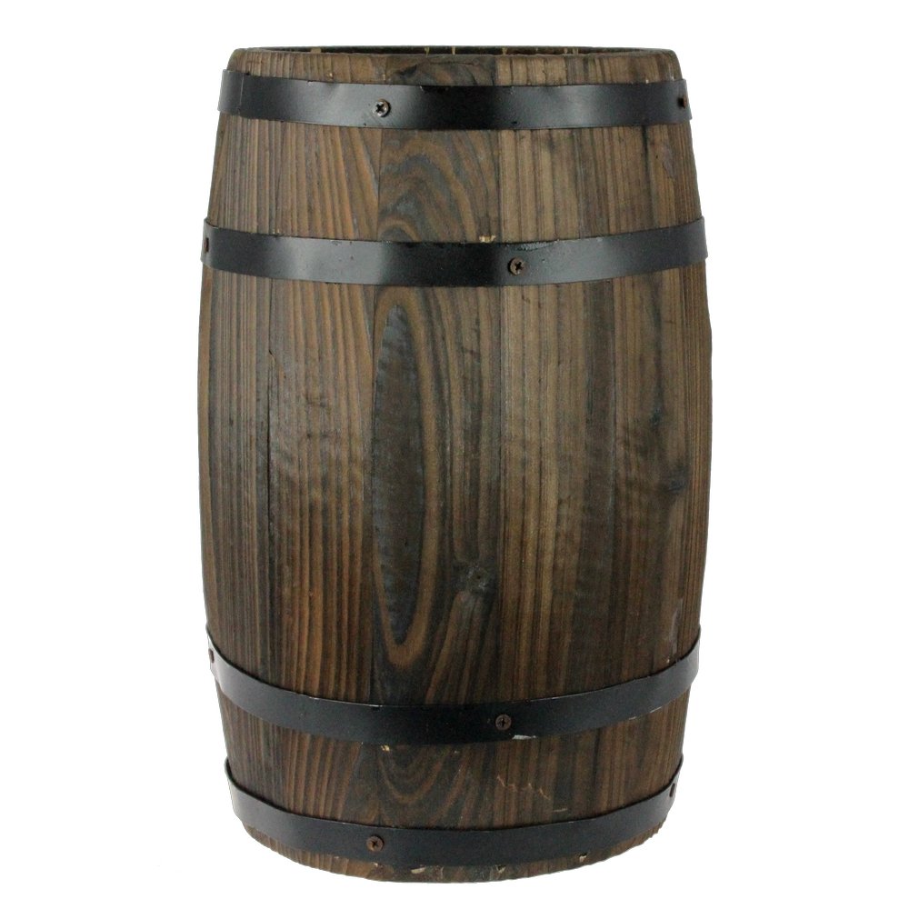 Fässer 3er-Set aus Holz braun, 30/40/45 cm