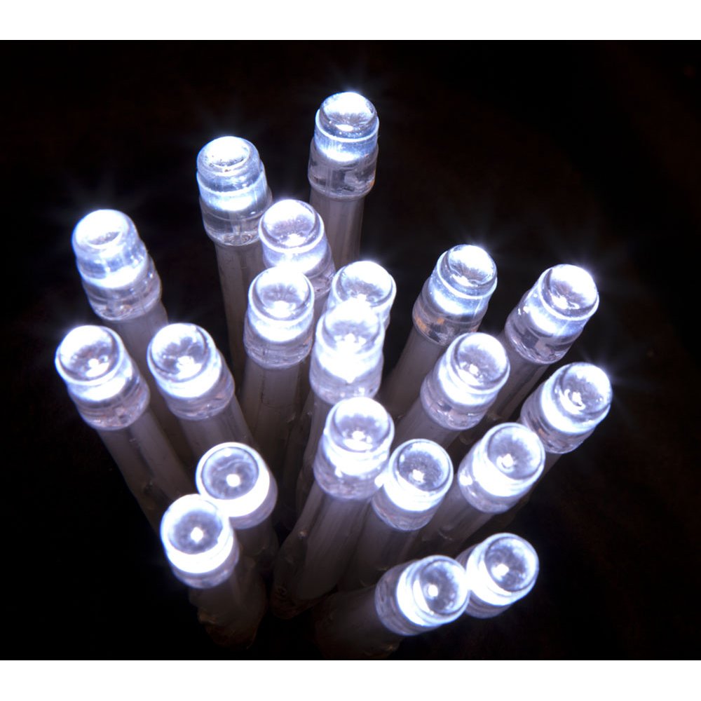 Batterie Lichterkette USB+ kalt-weiß, transparent,3,8 M +