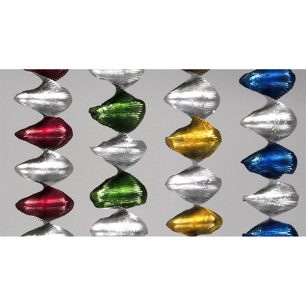 Rotorspiralen Metallic bunt, Ø 7,5 x 60 cm