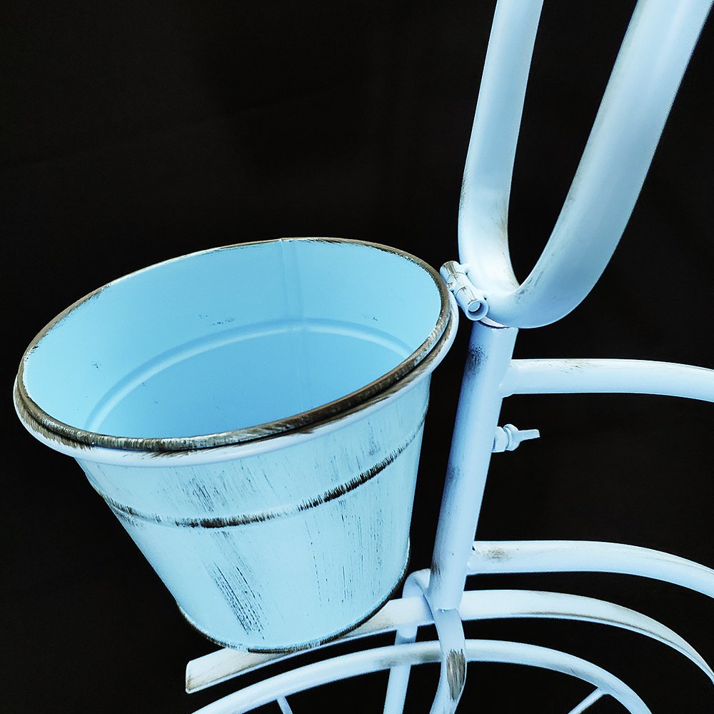 Fahrrad Metall Deko XL hellblau, L 113 x H 82 cm