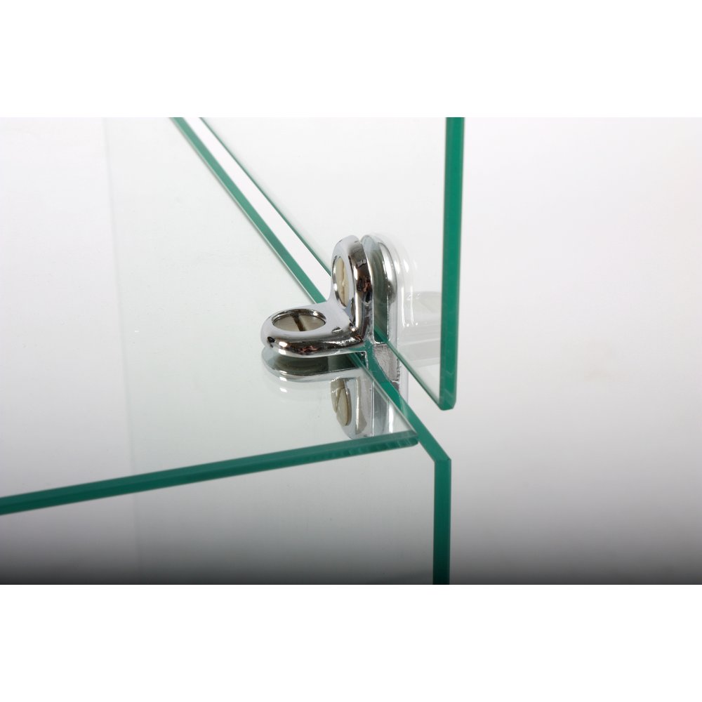 Glasverbinder 3-Wege für Glasplatten chrom