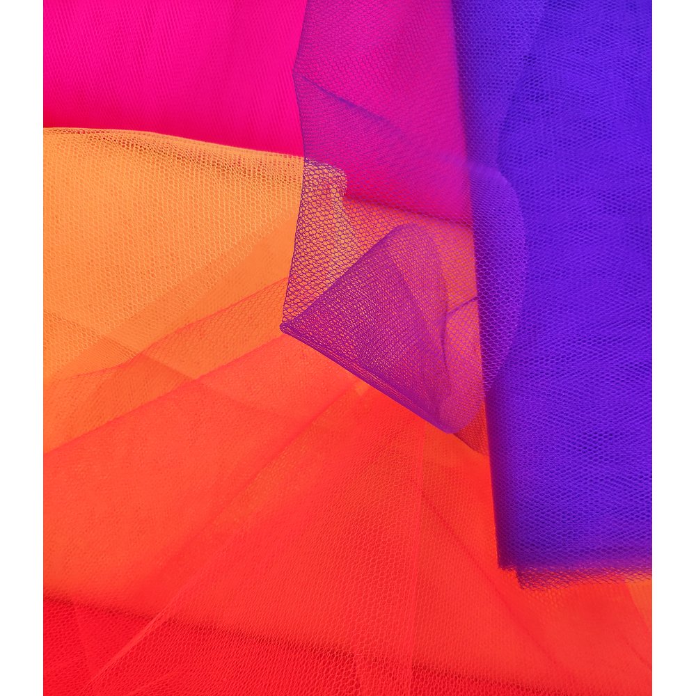 Tüll Stoff neonorange, 140 cm breit