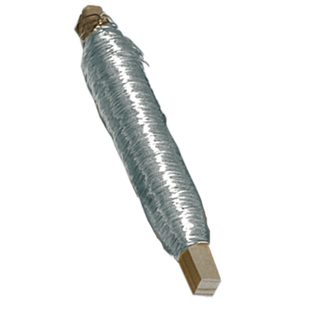 Dekolackdraht auf Holzstab silber, Ø 0,5 mm, 100 g