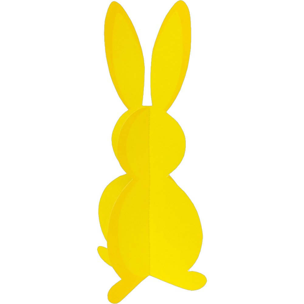 Hase aus Karton faltbar gelb,H 40 cm