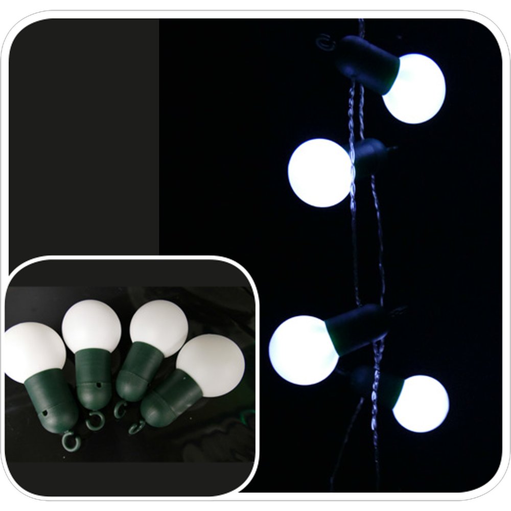 Partybälle weiß 20 Sück Ø 5 cm, für 5 mm LED-Lichterketten