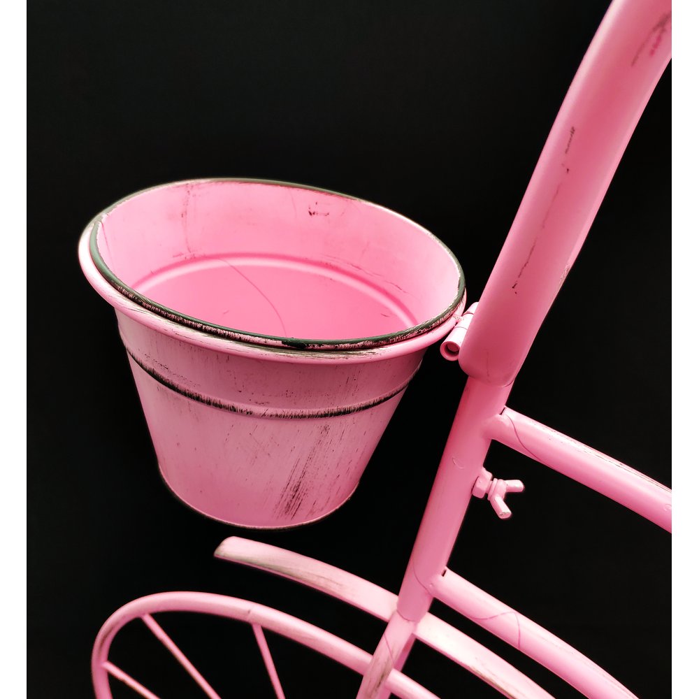 Fahrrad Metall Deko XL rose, L 113 x H 82 cm