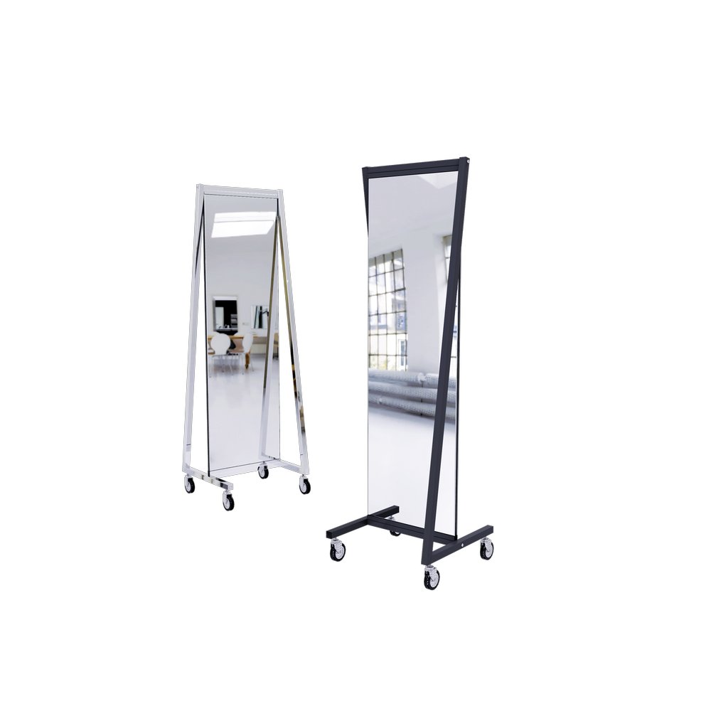 Bodenspiegel Quadro schwarz matt, 55 x H 150 cm