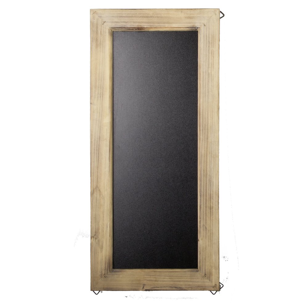 Kreidetafel + Holzrahmen klein natur/schwarz, 66 x 30 x T1,6 cm