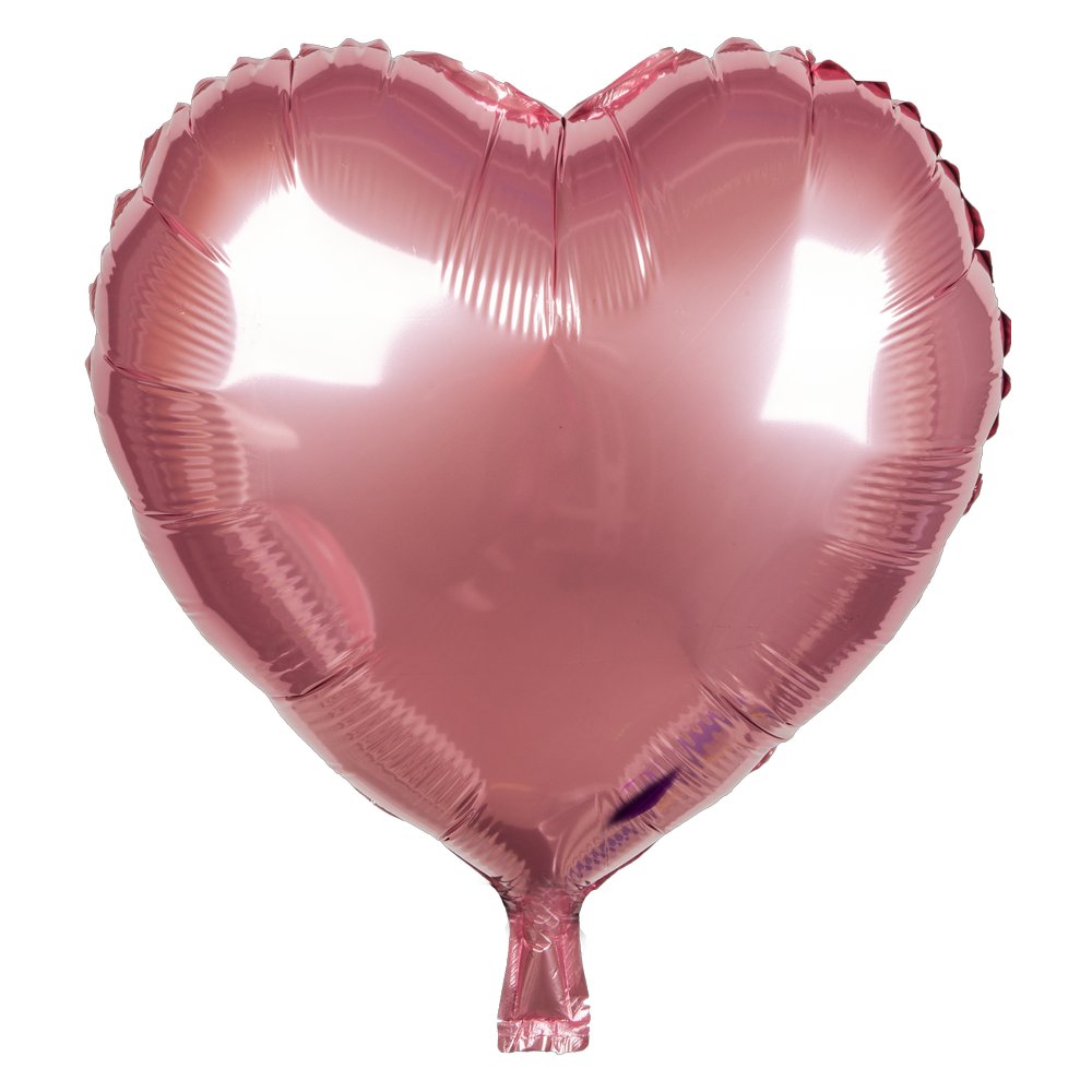 Folienballon Herz metallic rosa, 45 cm