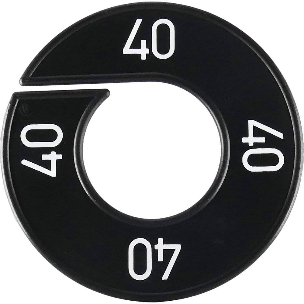 Größenscheibe 1 Stück schwarz Größe 40
